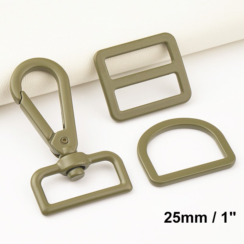 Bag Making Hardware D Ring Slider Buckle Custom Luxury Bag Accessories Manufacturers 25mm 38mm Swivel Snap Hook for Handbag