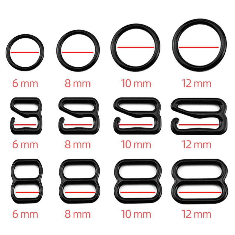Factory Swimwear Buckles Bra Ring Hooks And Strap Adjuster Slider
