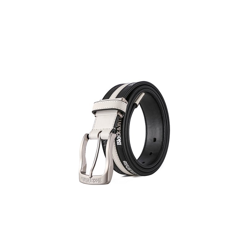 Hot selling High quality PU leather belt with pin buckle black upper leather casual style belt Printing logo