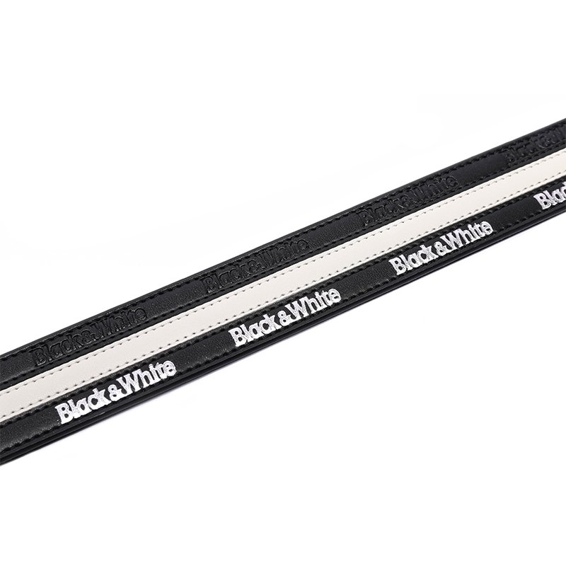 Hot selling High quality PU leather belt with pin buckle black upper leather casual style belt Printing logo
