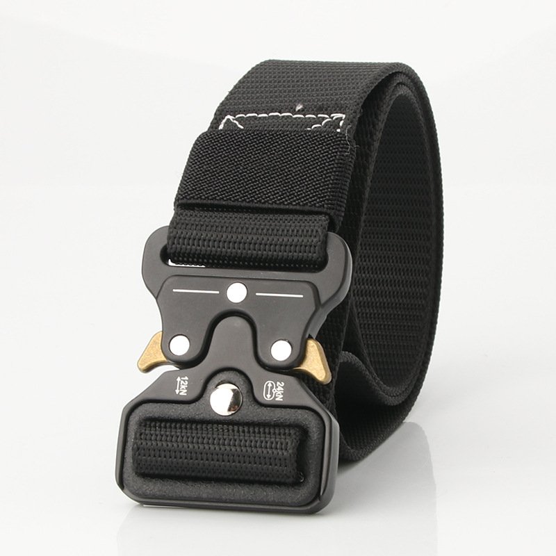 ZY108 Wholesale Alloy Buckle Outdoor Tactical Waist Belt Sports Nylon Waistband Men Canvas Belts