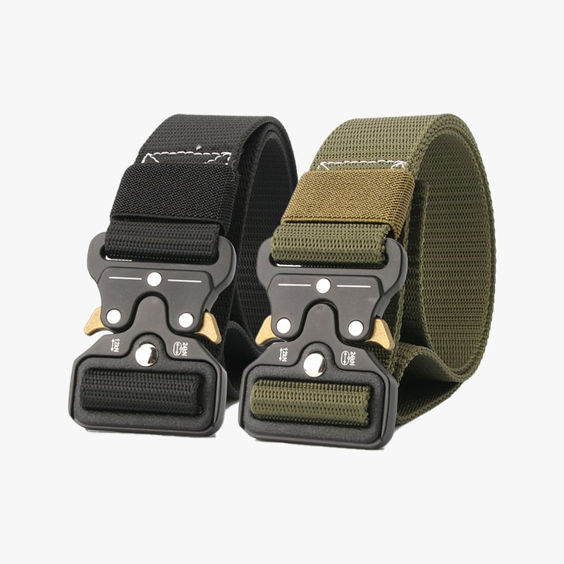 ZY108 Wholesale Alloy Buckle Outdoor Tactical Waist Belt Sports Nylon Waistband Men Canvas Belts