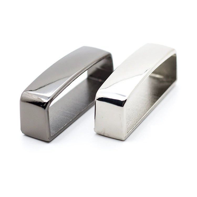 Custom zinc alloy belt keeper D shape Belt Strap Loop Ring Buckle for leather craft Bag strap 35mm 40mm