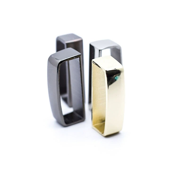Custom zinc alloy belt keeper D shape Belt Strap Loop Ring Buckle for leather craft Bag strap 35mm 40mm