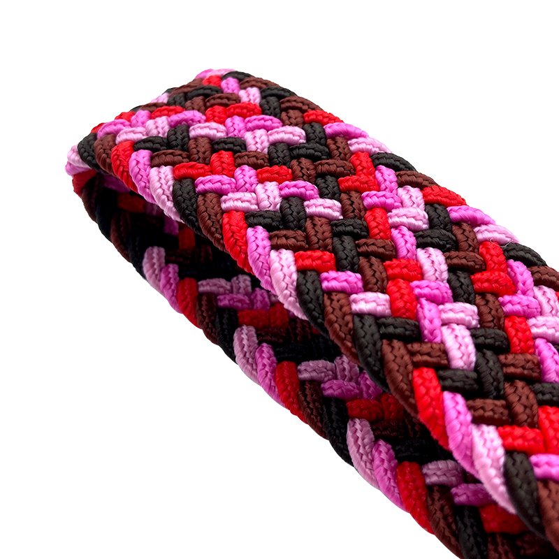 Custom Logo Fabric Elastic Waist Men Woven White Cotton Buckle Adjustable Material Rope Braided Belt Golf Stretch