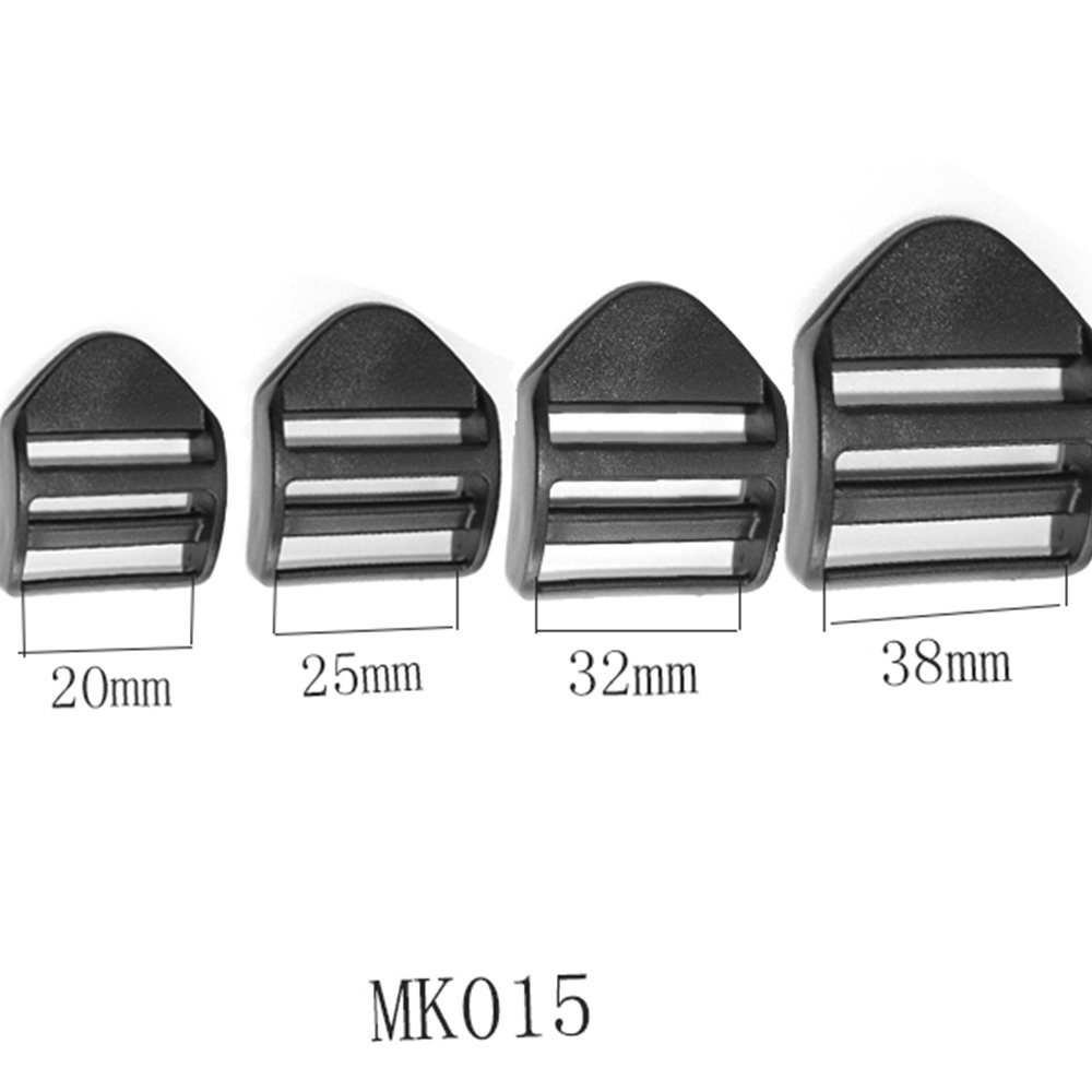 20mm 25mm 32mm 38mm Plastic Black Ladder Lock Slider Release Buckles for Backpack Straps Webbing