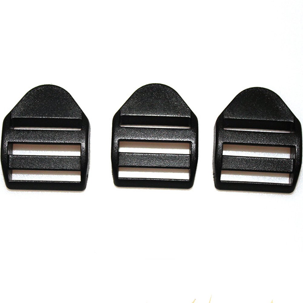 20mm 25mm 32mm 38mm Plastic Black Ladder Lock Slider Release Buckles for Backpack Straps Webbing