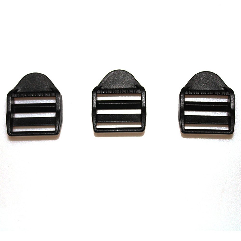 20mm 25mm 32mm 38mm Plastic Black Ladder Lock Slider Release Buckles for Backpack Straps Webbing