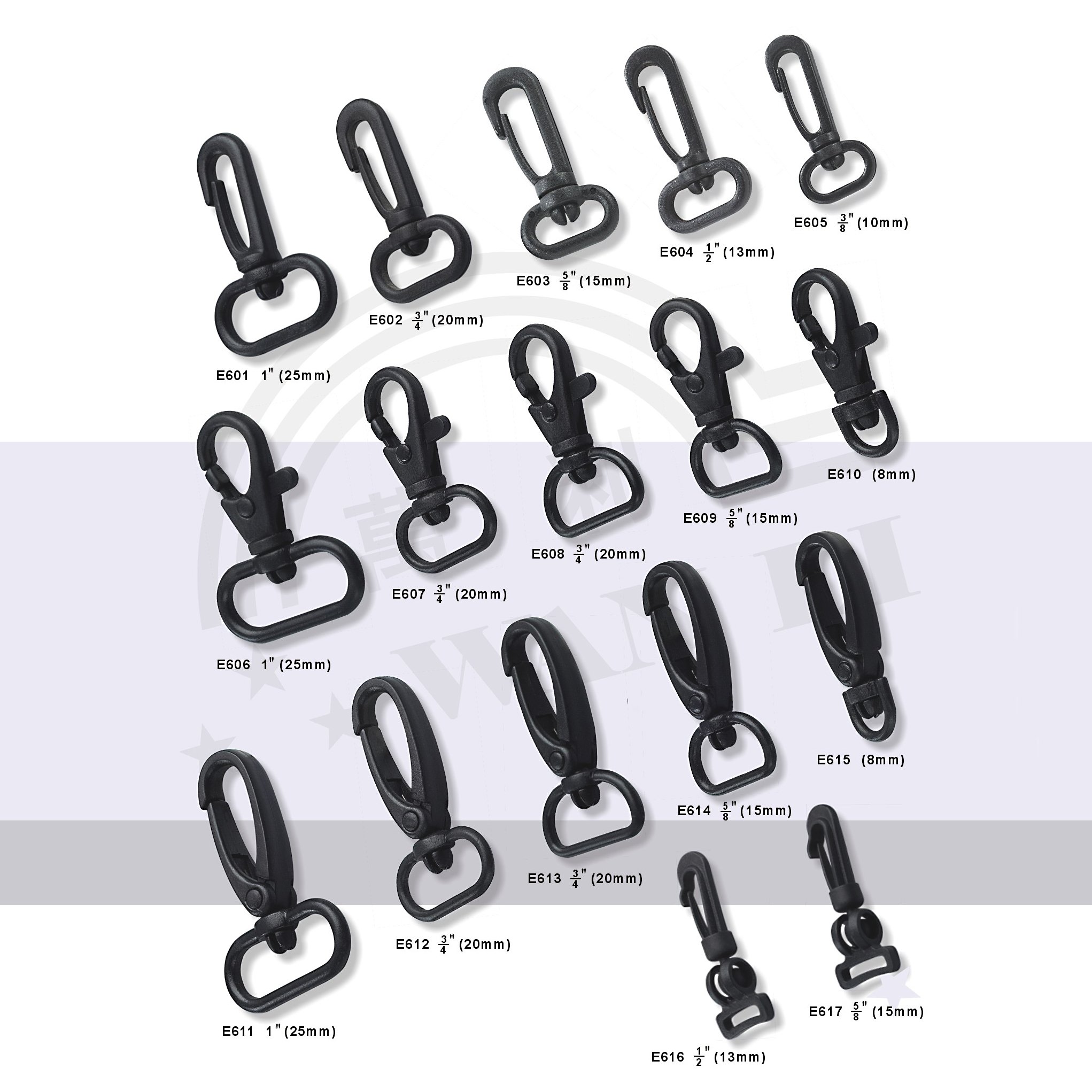 Factory Direct Supply Plastic Buckle Clip Lanyard Accessories