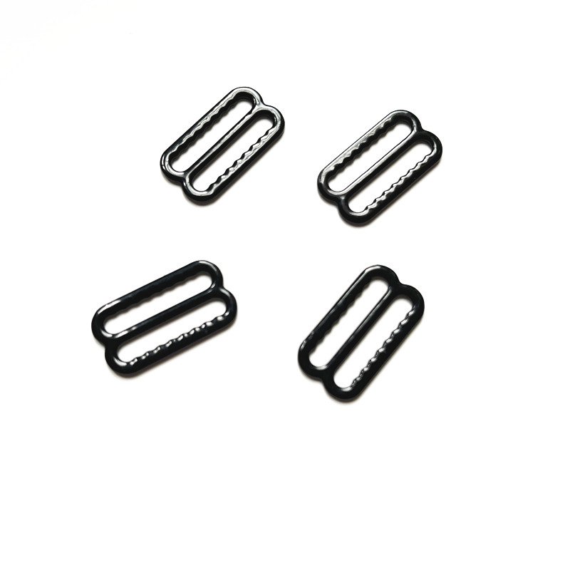 Dongguan Cager 20mm Black Metal Tri-glide Buckle nylon coated metal slider
