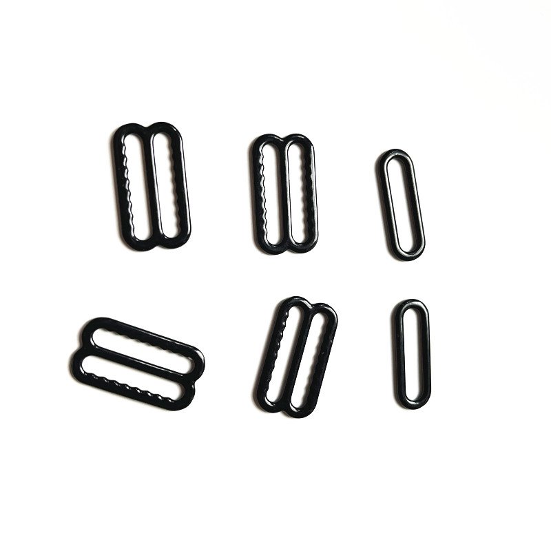 Dongguan Cager 20mm Black Metal Tri-glide Buckle nylon coated metal slider