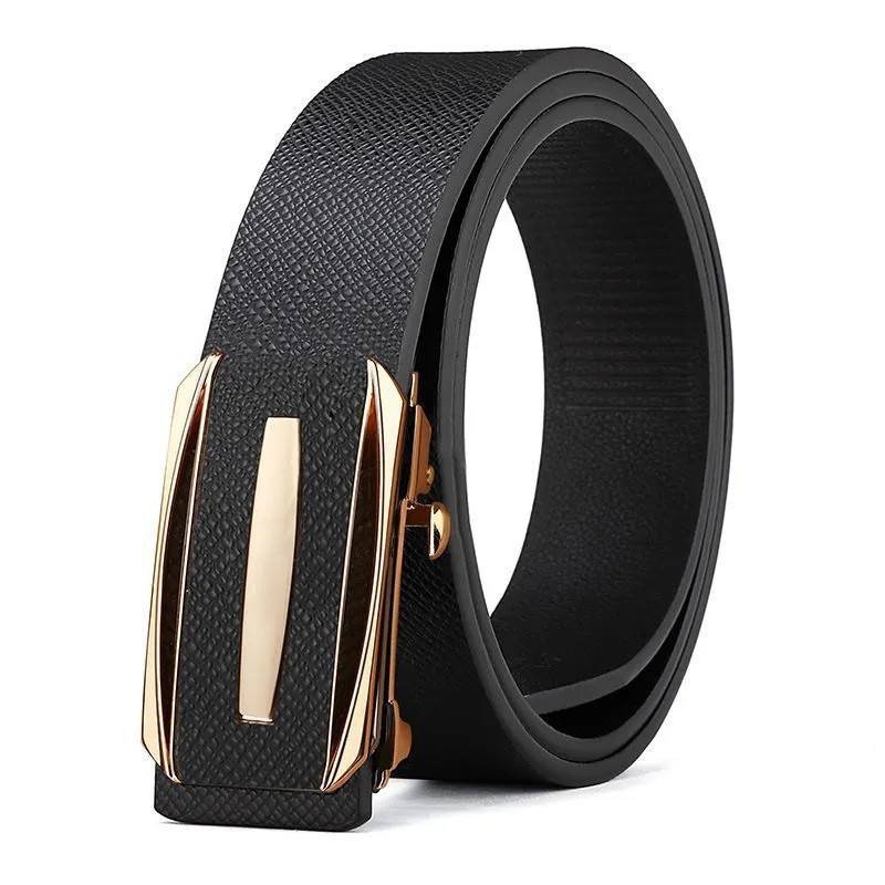 New Belt Factory Custom Selling Men's Business Automatic Buckle Manufacture Belt High Quality Pu Leather Belt Men