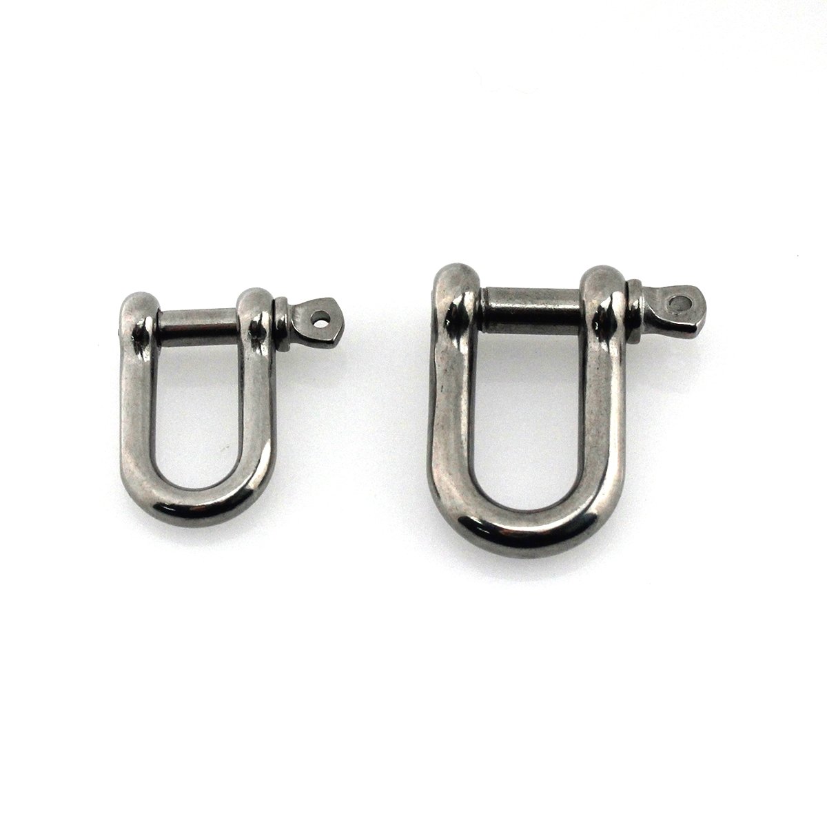 Stainless steel D-ring shackle Buckle Keychain Ring Hook screw pin joint Connecter Bag Strap Clasp Leathercraft Parts