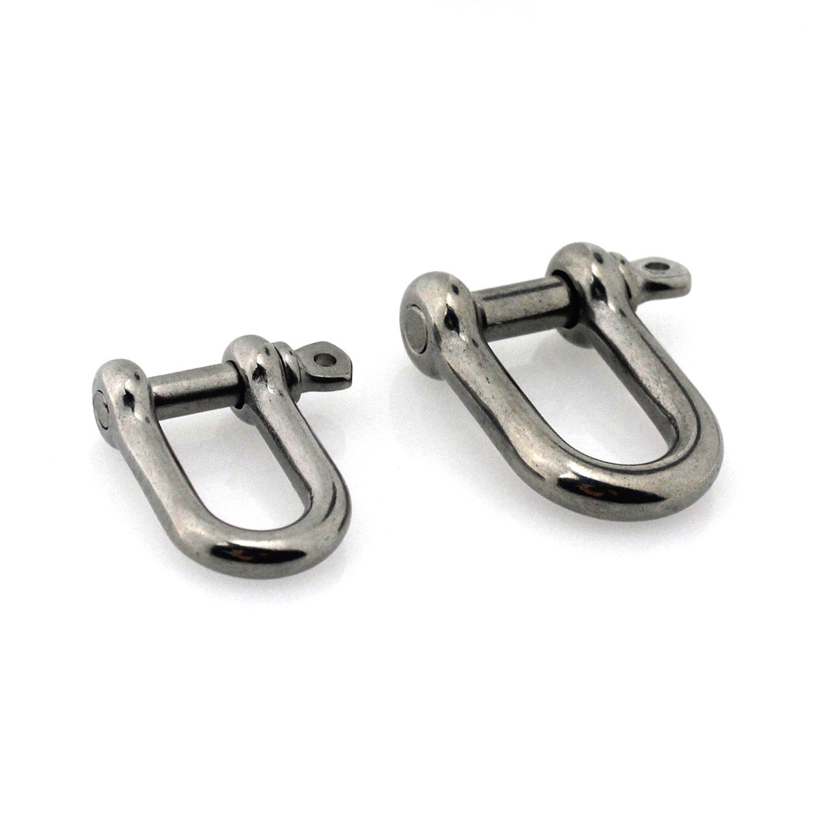 Stainless steel D-ring shackle Buckle Keychain Ring Hook screw pin joint Connecter Bag Strap Clasp Leathercraft Parts
