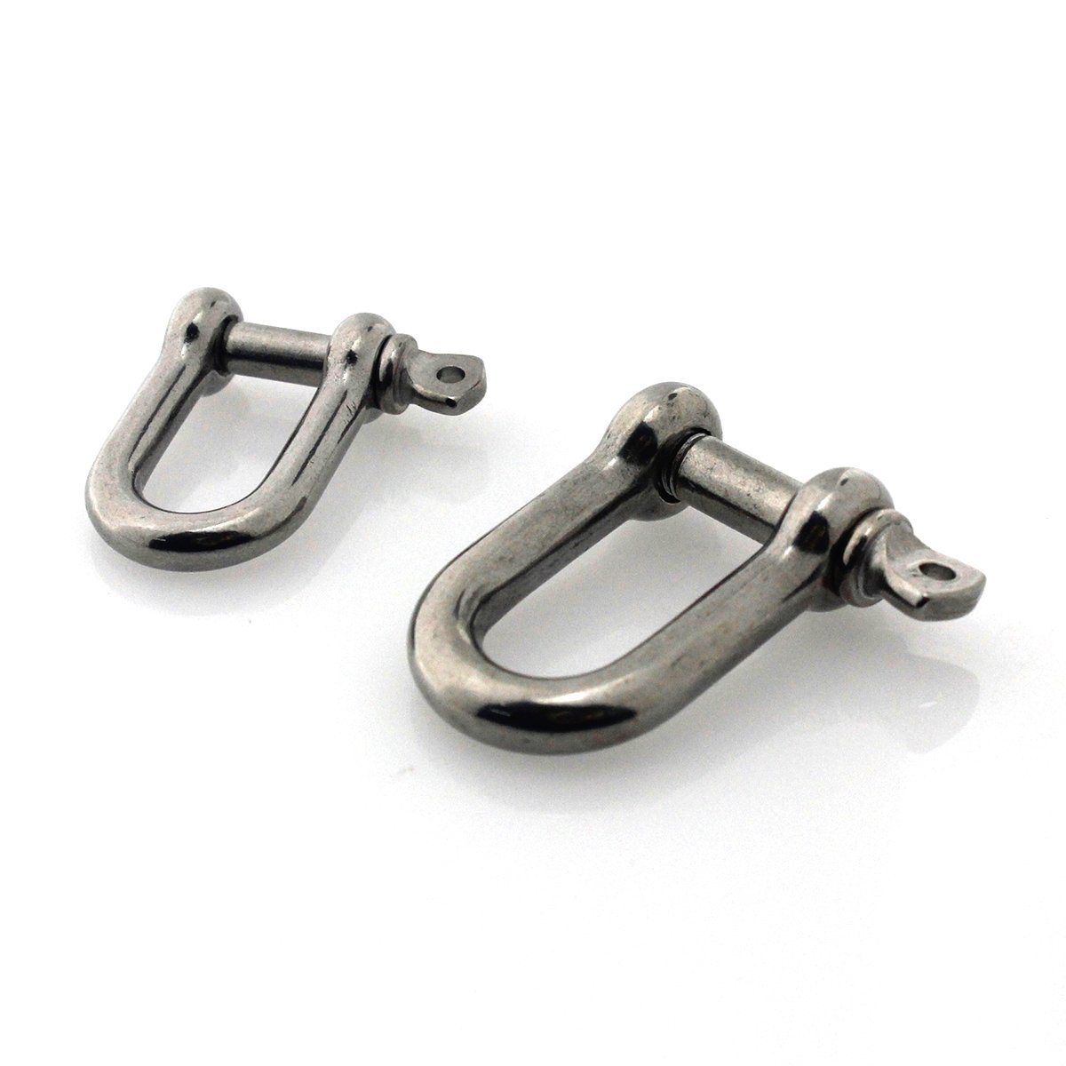Stainless steel D-ring shackle Buckle Keychain Ring Hook screw pin joint Connecter Bag Strap Clasp Leathercraft Parts