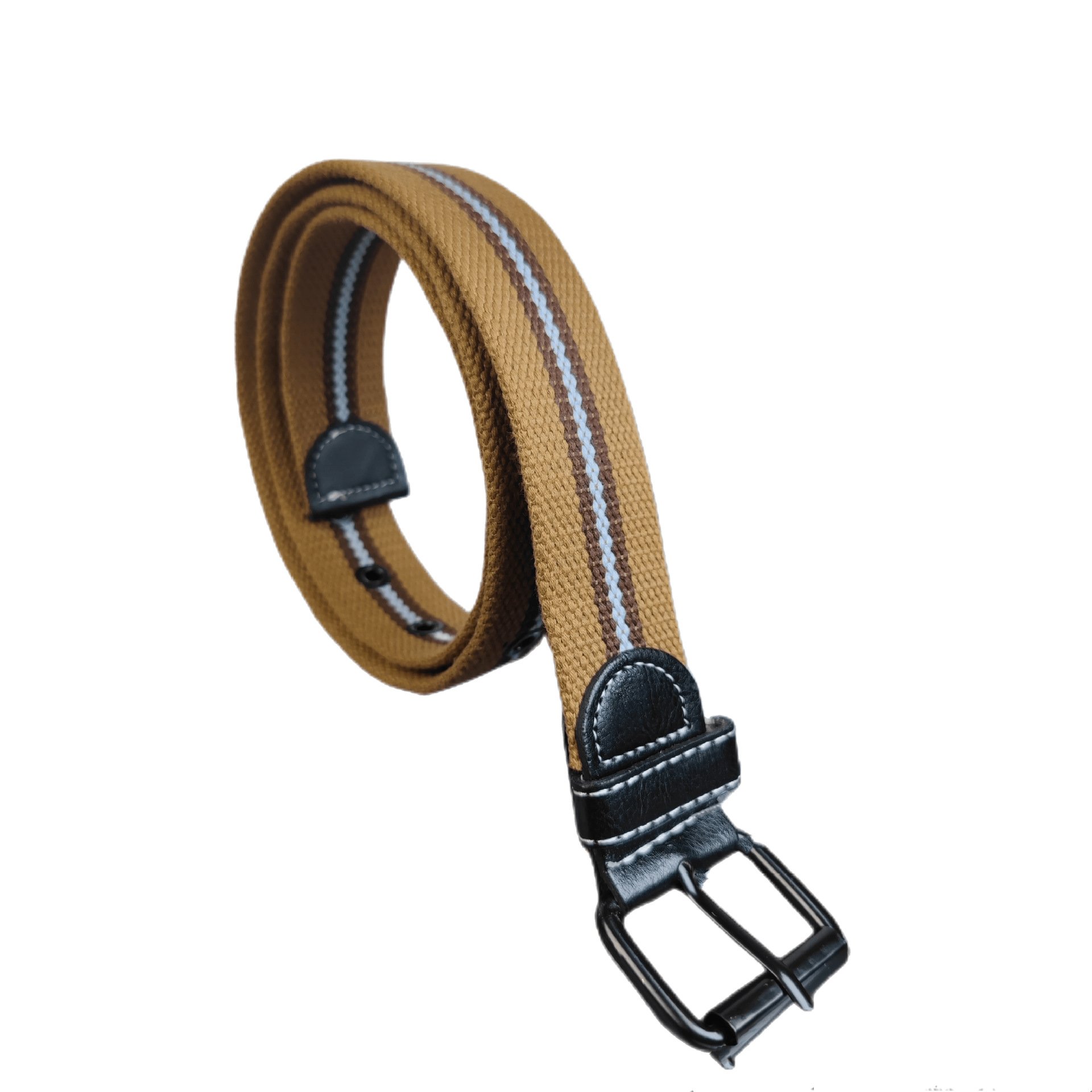 Men's canvas belt thickened full porosity student sport needle buckle punch nylon waistband clothing and accessories