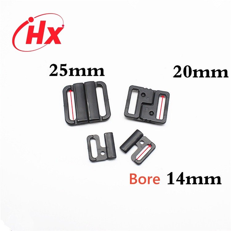 Reusable Underwear Accessories Plastic Front Buckle Black White Nylon Bra Clip