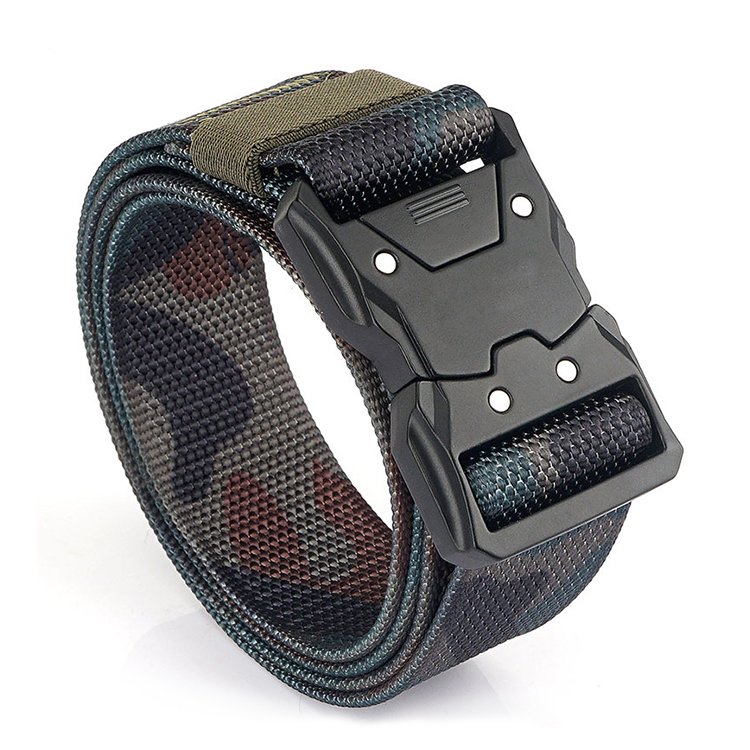 Quick Release Tactical Belt 1.5" Nylon Web Hiking Belt with one button quick release buckle Utility Web Nylon Novelty Work Belt