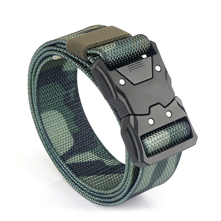 Quick Release Tactical Belt 1.5" Nylon Web Hiking Belt with one button quick release buckle Utility Web Nylon Novelty Work Belt