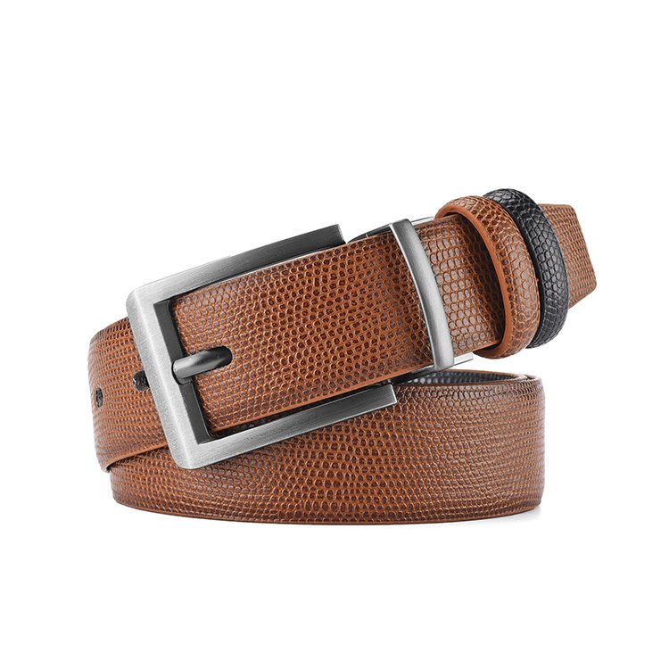 Wholesale Factory Men's PU Leather Belt Reversible Rotated Buckle Belt