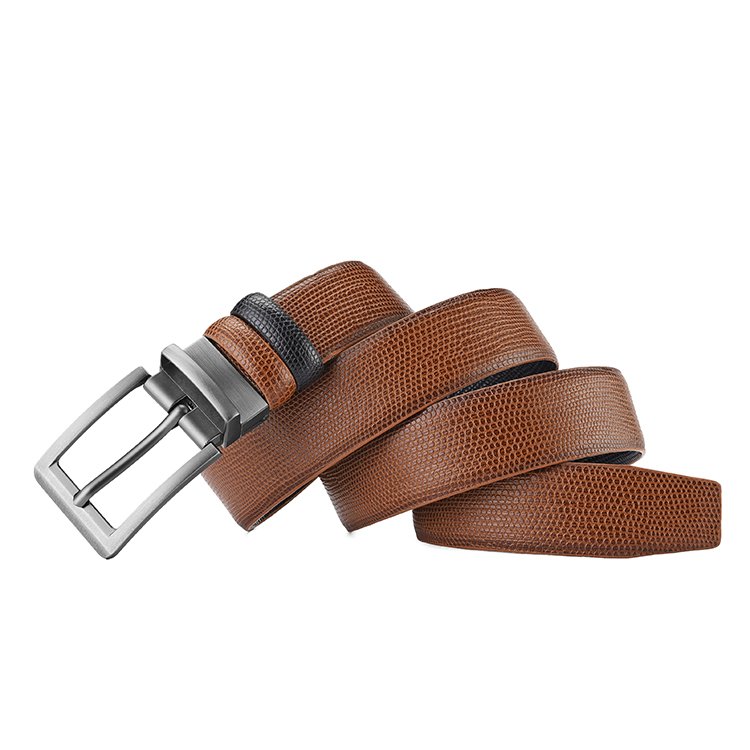 Wholesale Factory Men's PU Leather Belt Reversible Rotated Buckle Belt