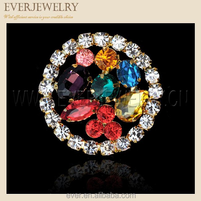 Crystal Rhinestone Acrylic Clip Buckles Plating High Quality Decorative Rhinestone Buckle