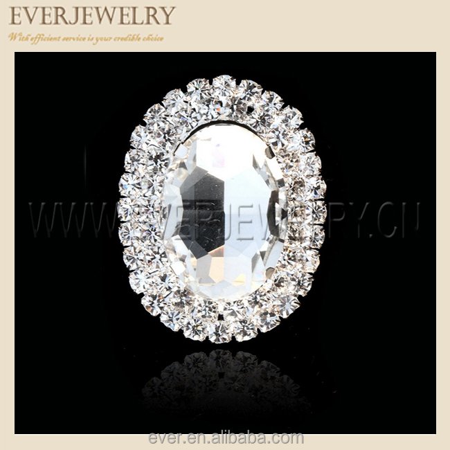 Crystal Rhinestone Acrylic Clip Buckles Plating High Quality Decorative Rhinestone Buckle