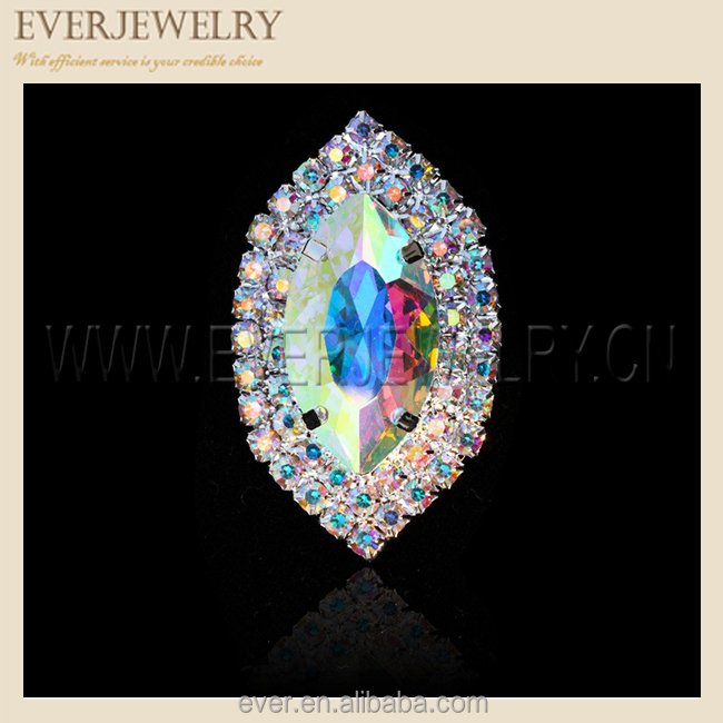 Crystal Rhinestone Acrylic Clip Buckles Plating High Quality Decorative Rhinestone Buckle