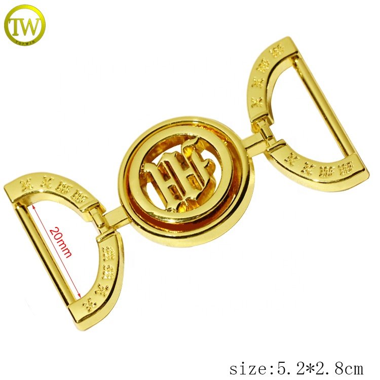 Fashion garment decorative release buckle zinc alloy shoe accessory adjustable logo buckles for swimwear