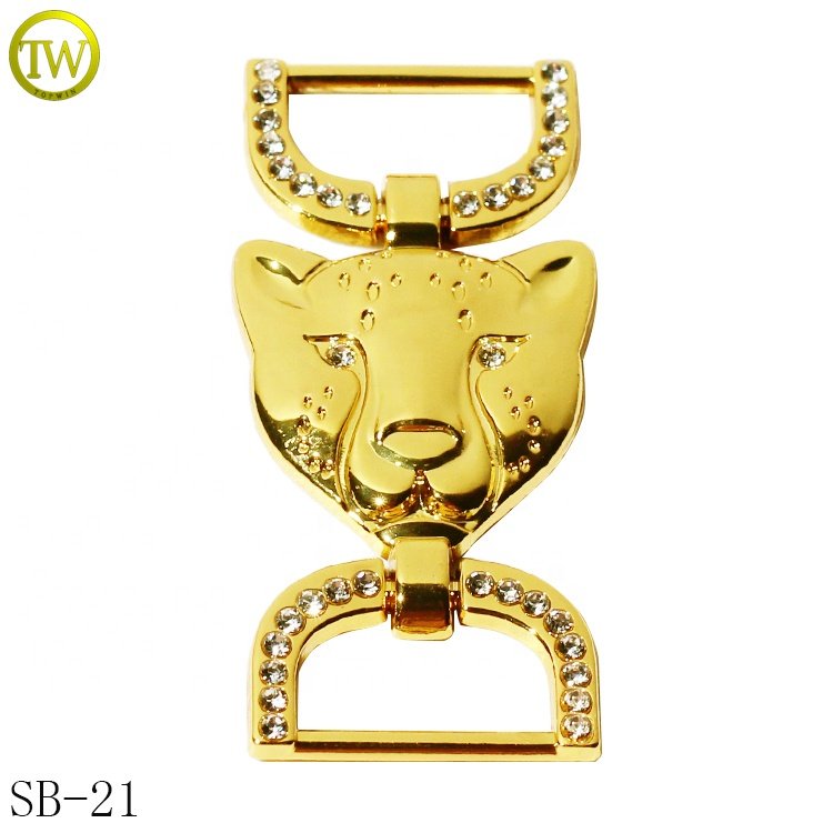 Fashion garment decorative release buckle zinc alloy shoe accessory adjustable logo buckles for swimwear