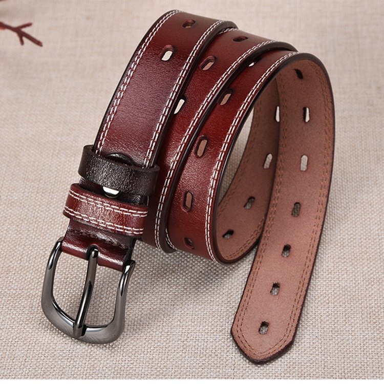 Hot Selling Women's Waist Belt Alloy Pin Buckle Casual Genuine Leather Belts Wholesale