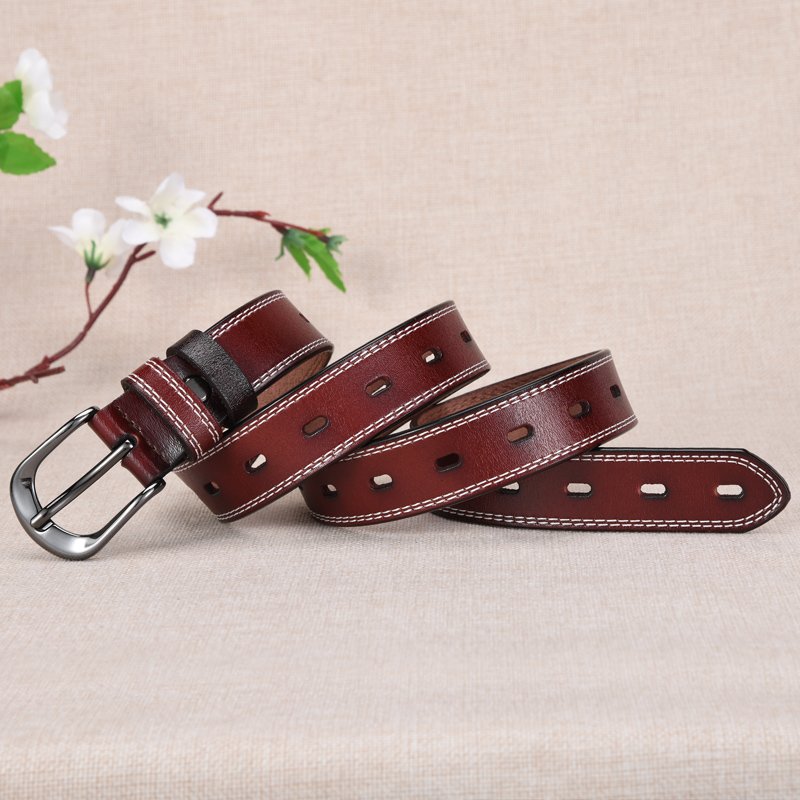 Hot Selling Women's Waist Belt Alloy Pin Buckle Casual Genuine Leather Belts Wholesale
