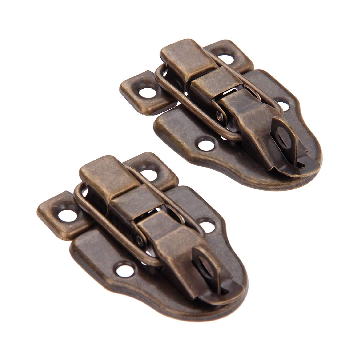 Class A Quality Brown Metal Buckle Wooden Box Hook Lock