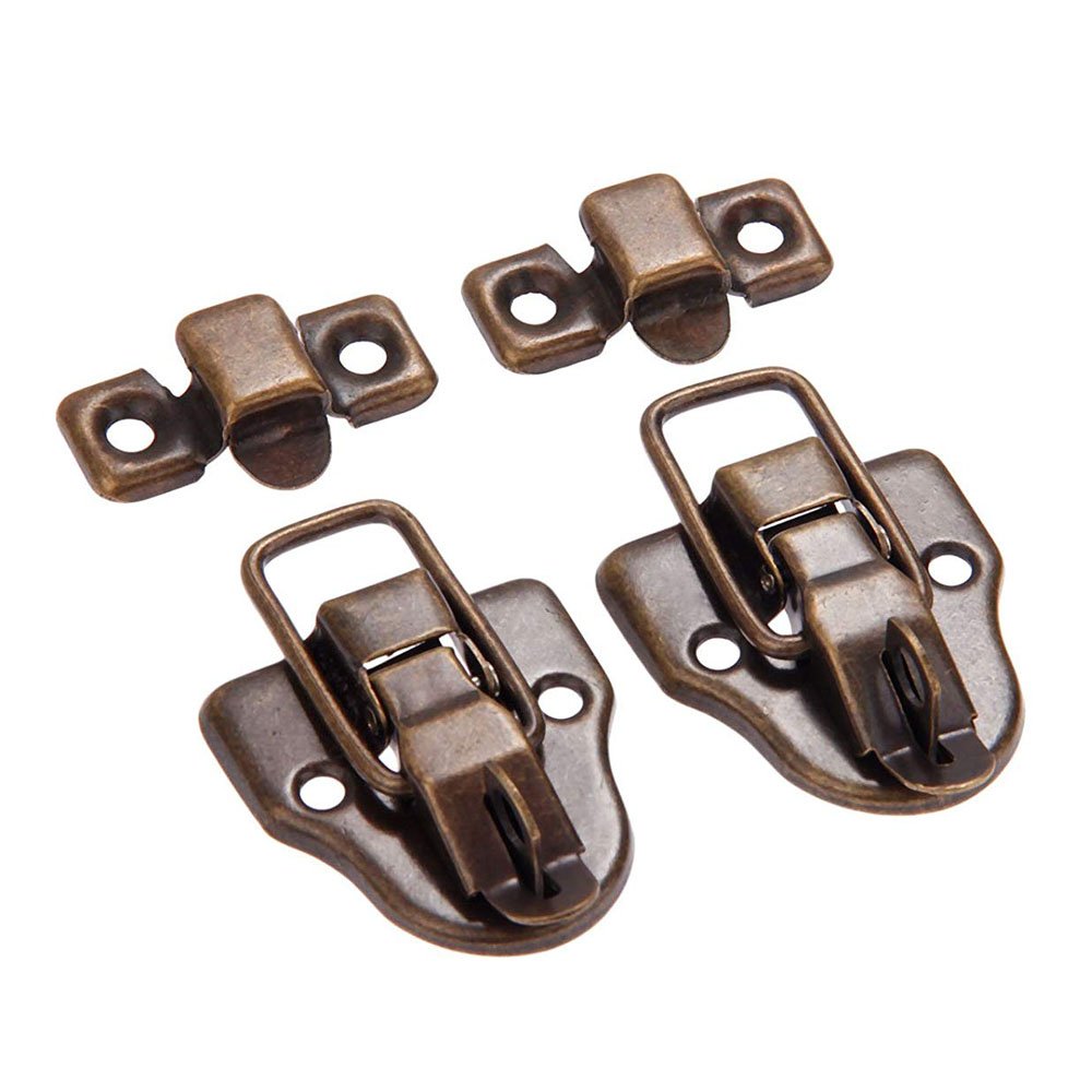 Class A Quality Brown Metal Buckle Wooden Box Hook Lock