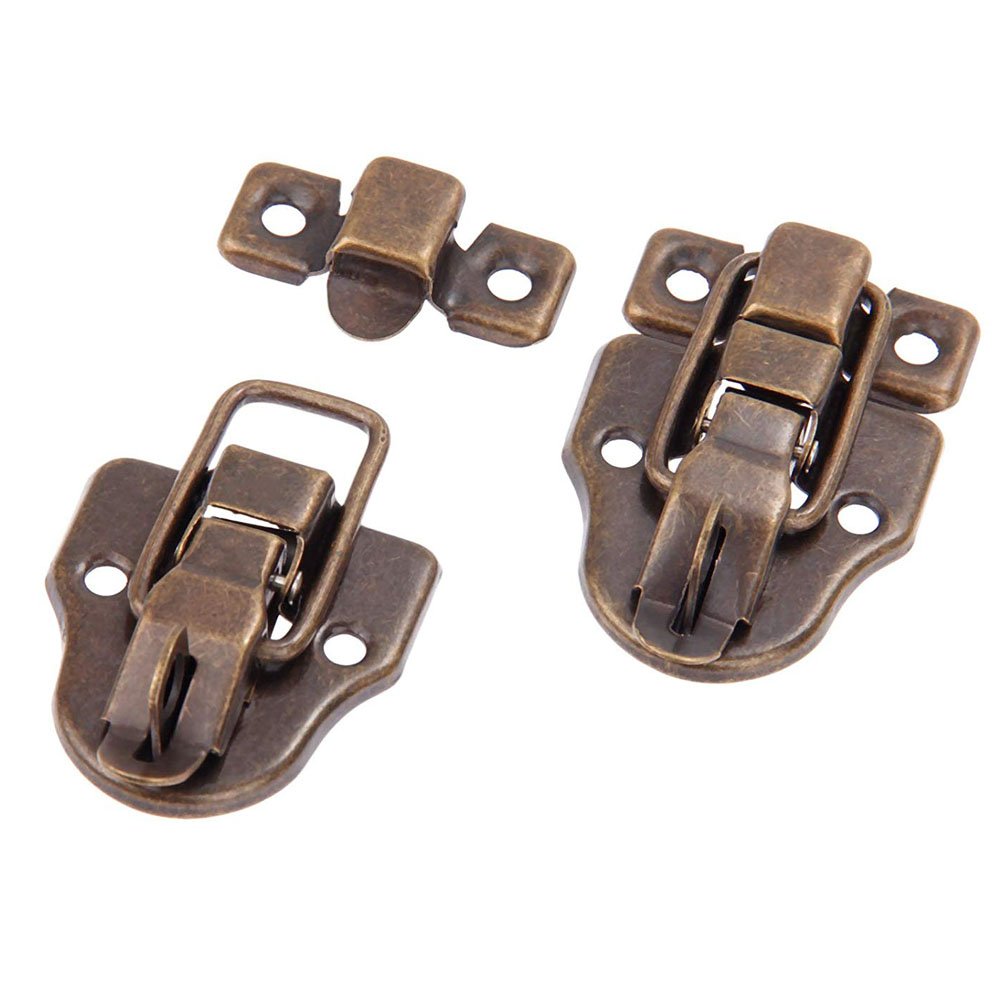 Class A Quality Brown Metal Buckle Wooden Box Hook Lock