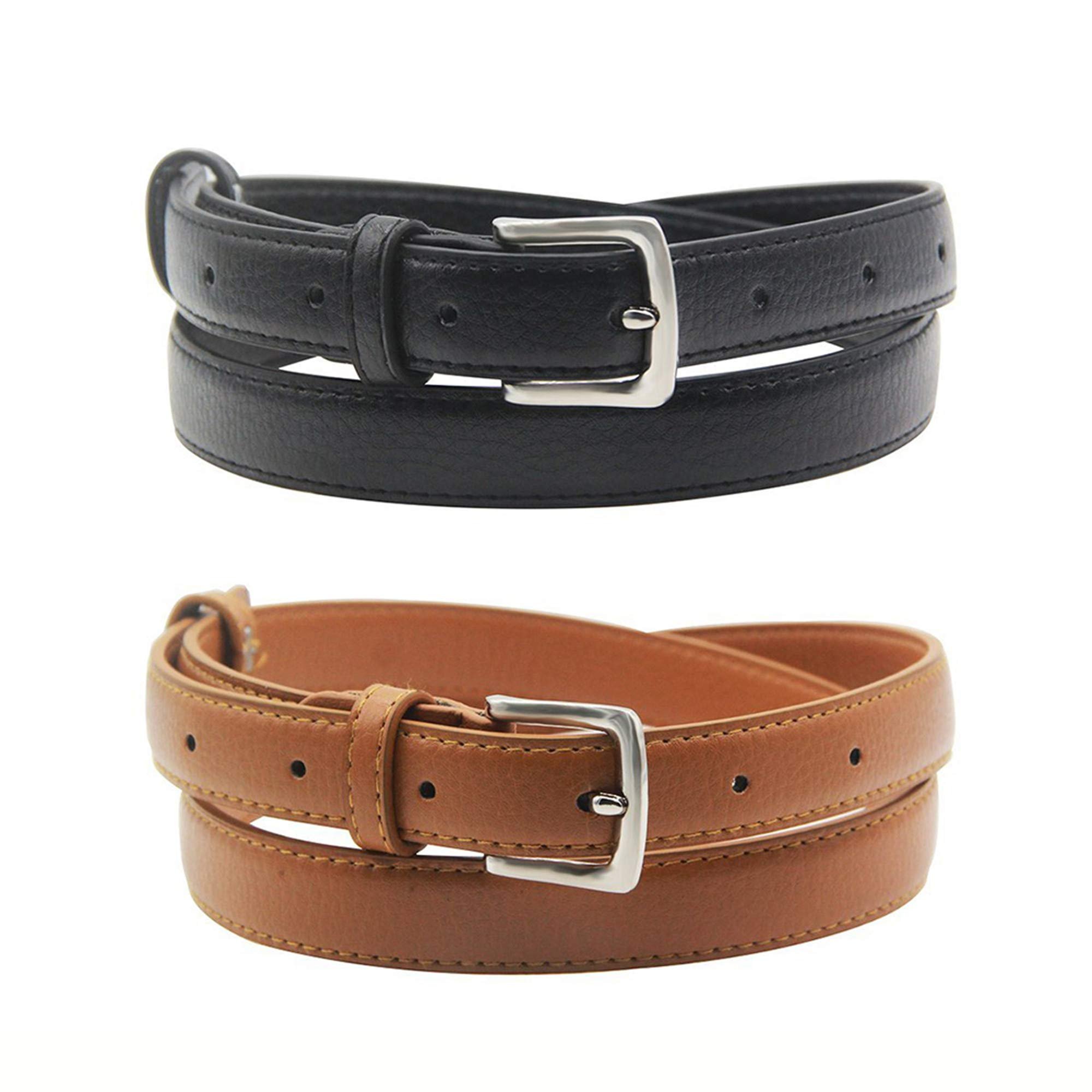 Jeans Pants Dresses Fashion Leather Ladies Belt Pin Buckle Sling Pu Women's Leather Belts