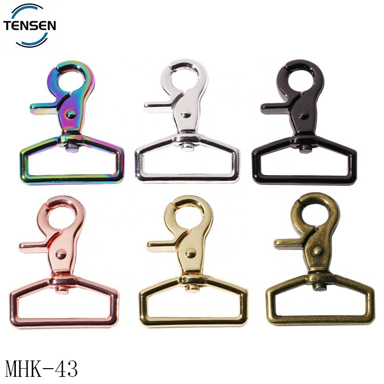 Fashion accessory dog leash snap hook zinc alloy wholesale metal snap swivel buckle with ring 25mm