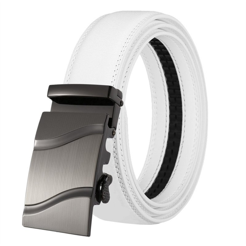 LQbelt Classic Men's Automatic buckle belts Genuine Leather Belt for men custom logo OEM factory ratchet belt