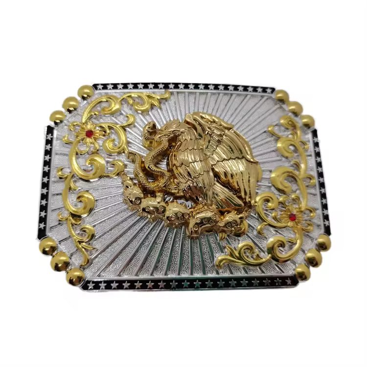 Custom Made Square Metal Silver Men Belt Buckle