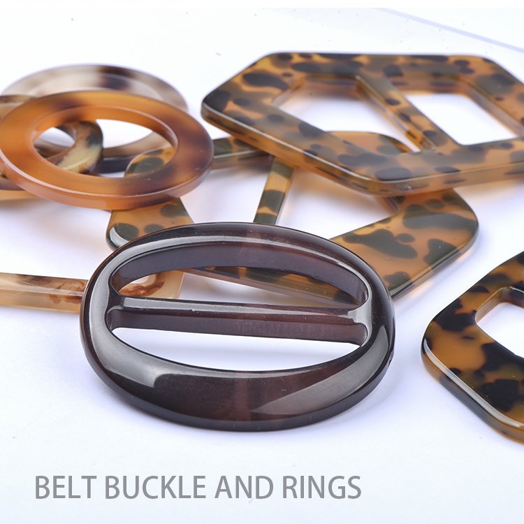 Large O-rings Swimwear Connector Round Resin Plastic Shell Tortoiseshell Buckles Tortoise Shell Ring
