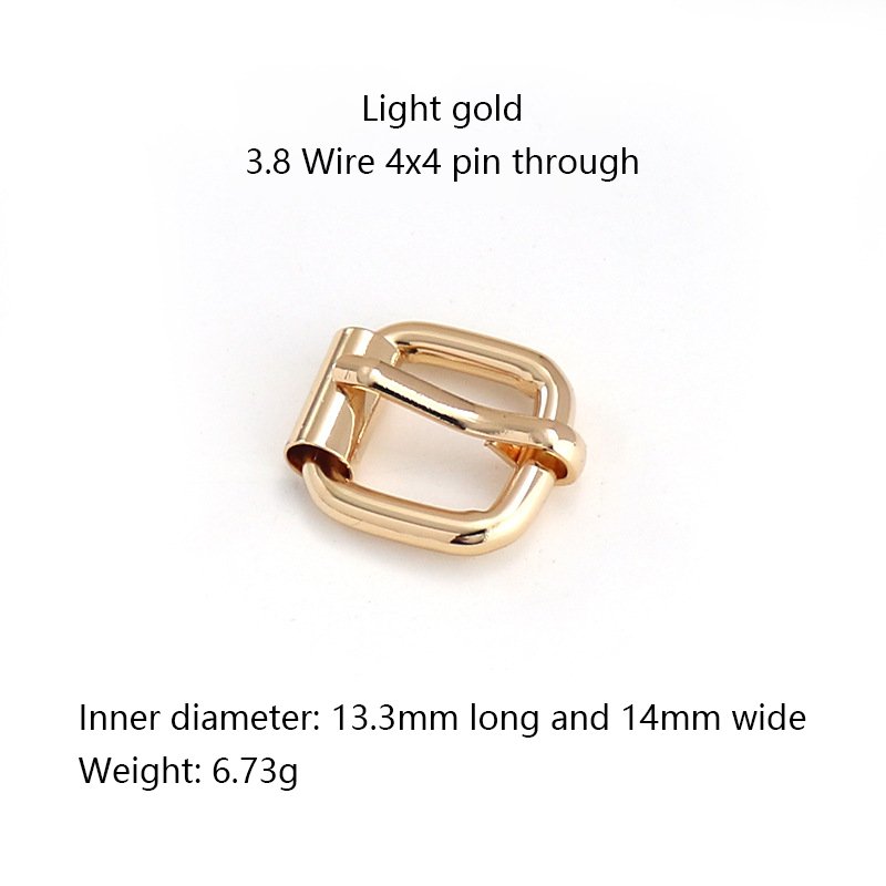 Luggage Leather Belt Shoulder Strap Hardware Pin Through Belt Buckle Metal Adjusting Buckle Day Button Accessories