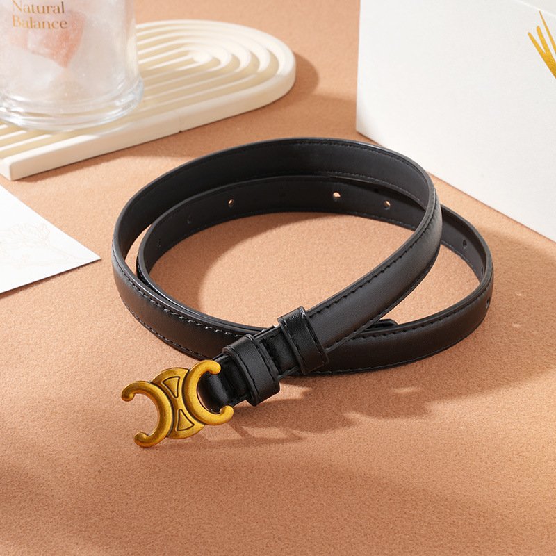 The new double-c ladies belt fashion tie-in straight-leg jeans skirt female belt retro niche decorative belts