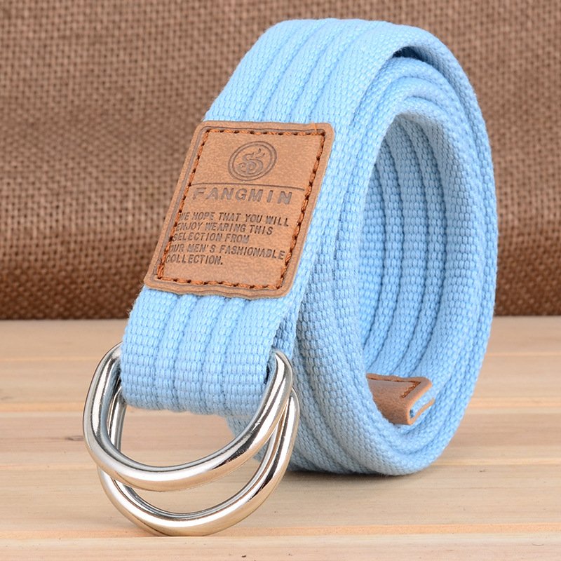 Designer Luxury Men's and Women's universal Canvas Belt Casual Business Jeans Double buckle belt outdoor braid