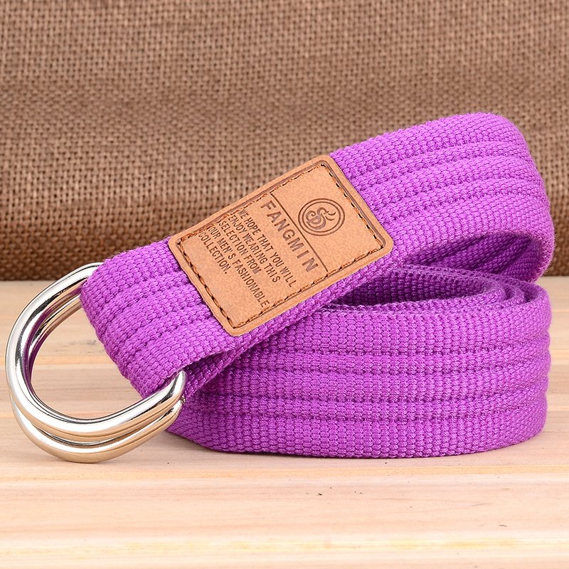 Designer Luxury Men's and Women's universal Canvas Belt Casual Business Jeans Double buckle belt outdoor braid