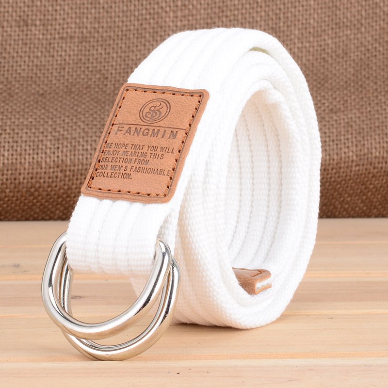 Designer Luxury Men's and Women's universal Canvas Belt Casual Business Jeans Double buckle belt outdoor braid