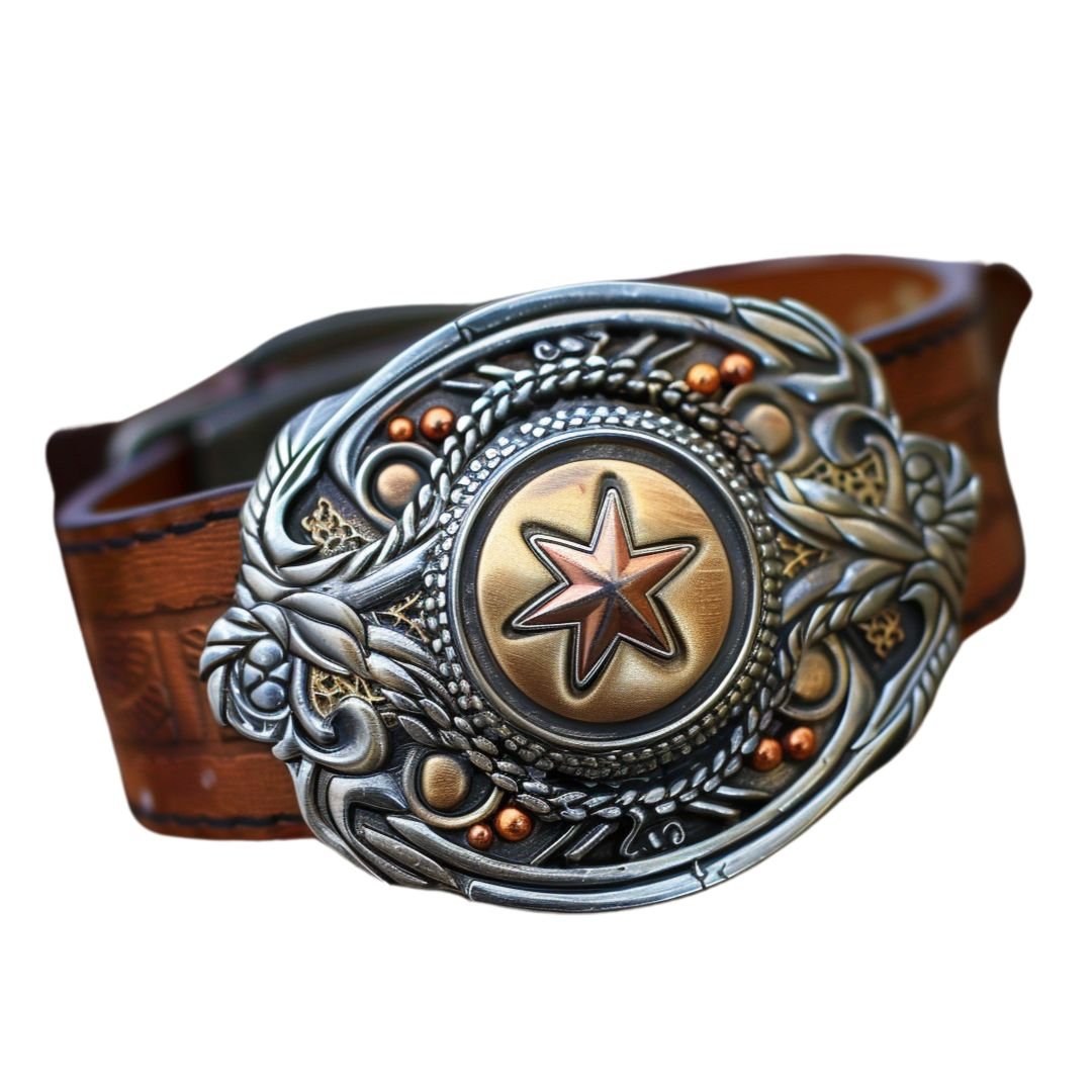 Wholesale Custom Metal Cowboy Two Tone Golden Zinc Alloy Belt Buckles Mens Fashion Belt Buckle
