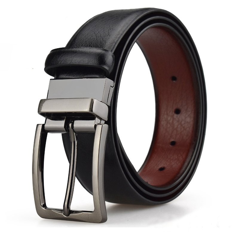 Wholesale Customized Personalized Men's Belt Pin Buckle High Quality PU Leather Belts For Men