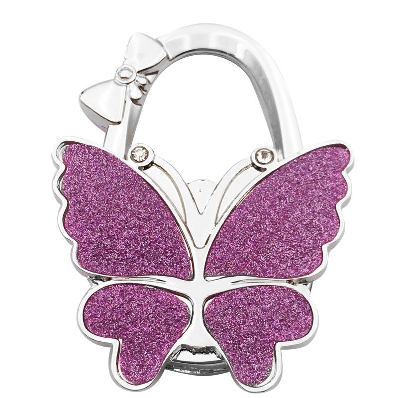Frosted Butterfly Hanging Bag Hook Folding Ladies Bag Buckle Bag Accessories Portable Table Side Purse Hook