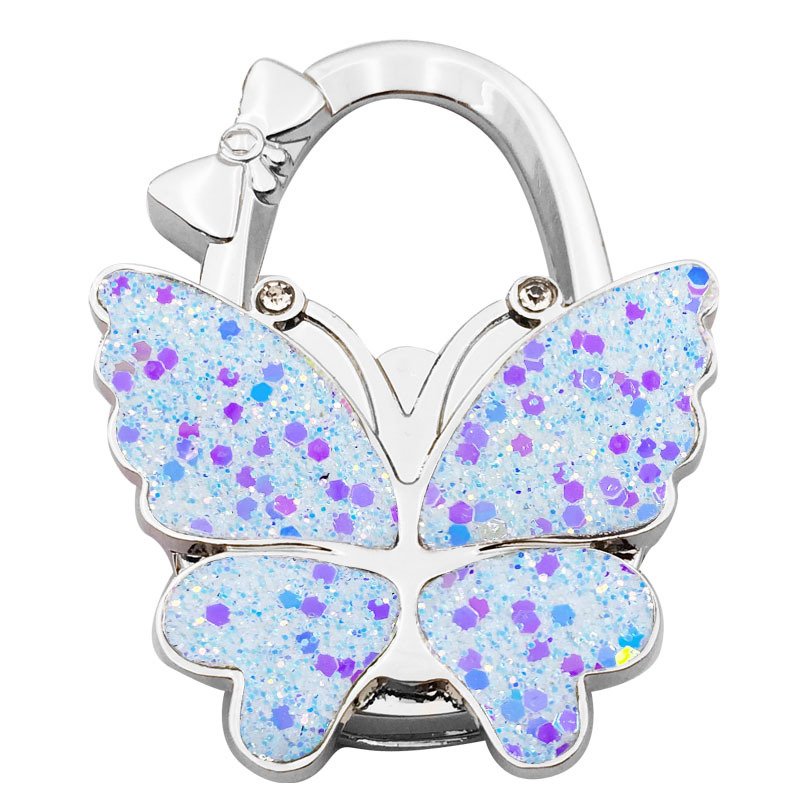 Frosted Butterfly Hanging Bag Hook Folding Ladies Bag Buckle Bag Accessories Portable Table Side Purse Hook