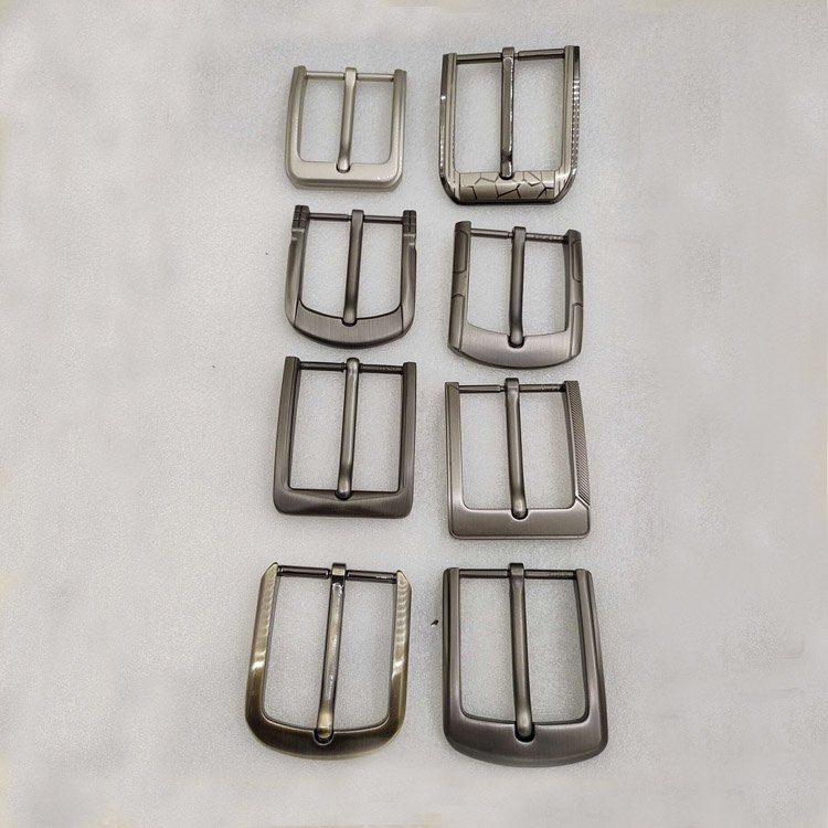 40mm strong heavy pin zinc alloy brass metal buckles for men's leather belts custom logo metal belt buckle